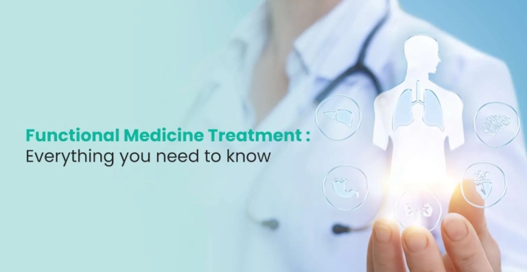 Doctor presenting human body health concept with medical icons
