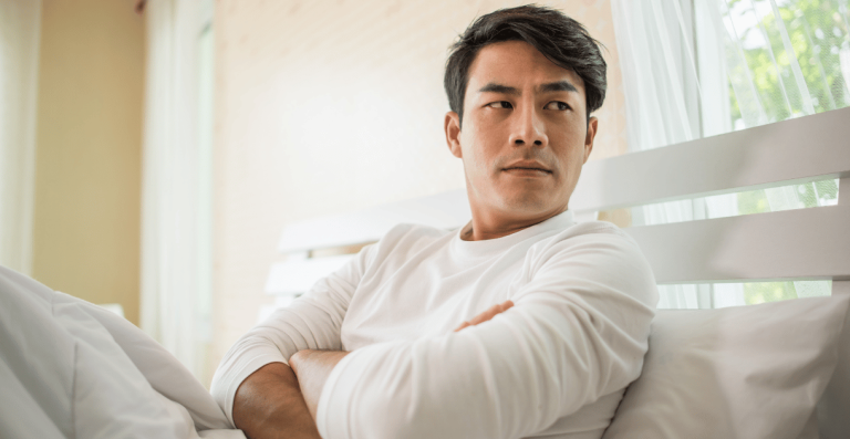 Middle-aged man reflecting on hormonal health changes