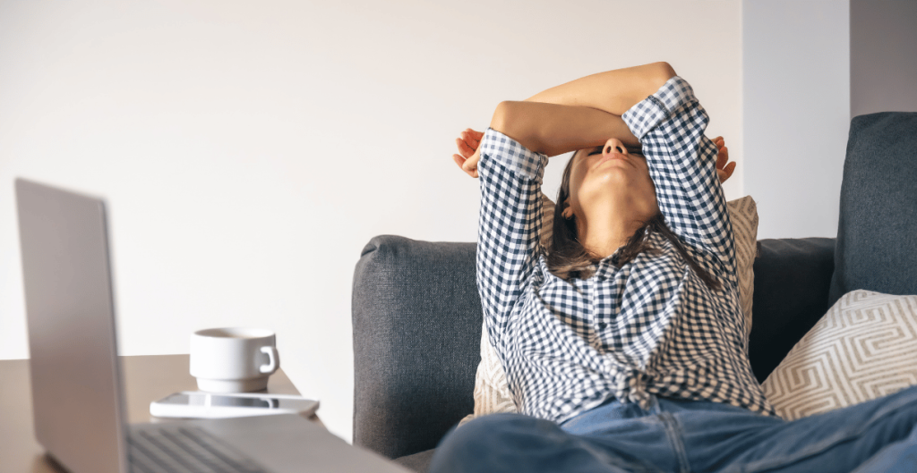 Young woman looking stressed and confused about unexplained weight gain